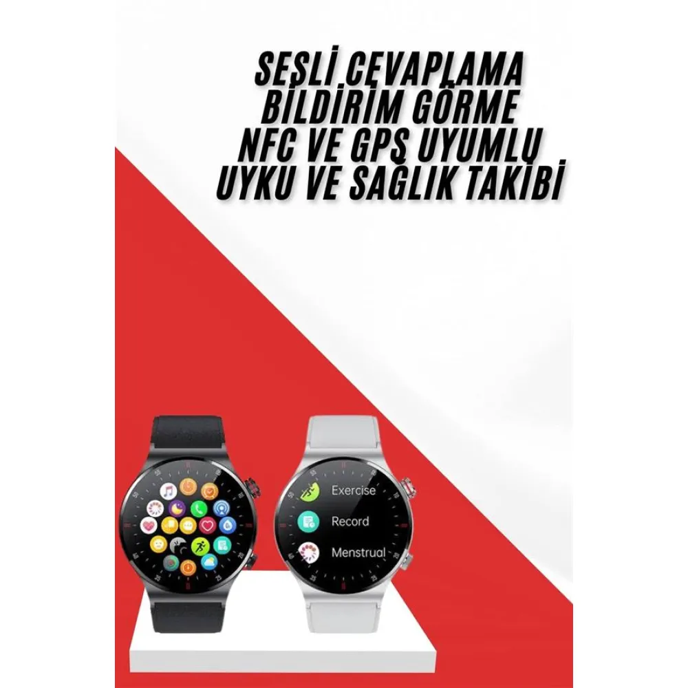 Çok Fonksiyonlu Akıllı Saat Bluetooth Bağlantılı Çağrı Cevaplayabilen Uzun Pil Ömrü