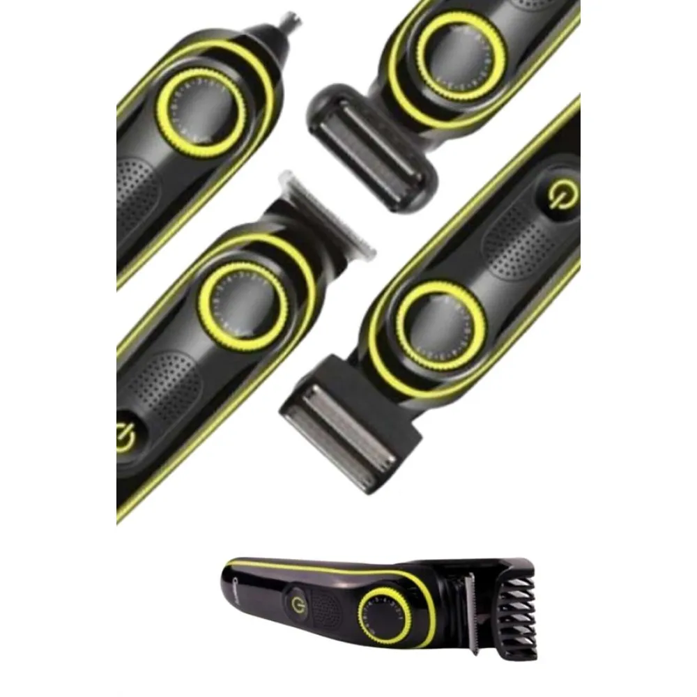 Saç Sakal Şekillendirici Tıraş Makinesi 5 Başlıklı Paslanmaz Çelik Bıçaklı Unısex