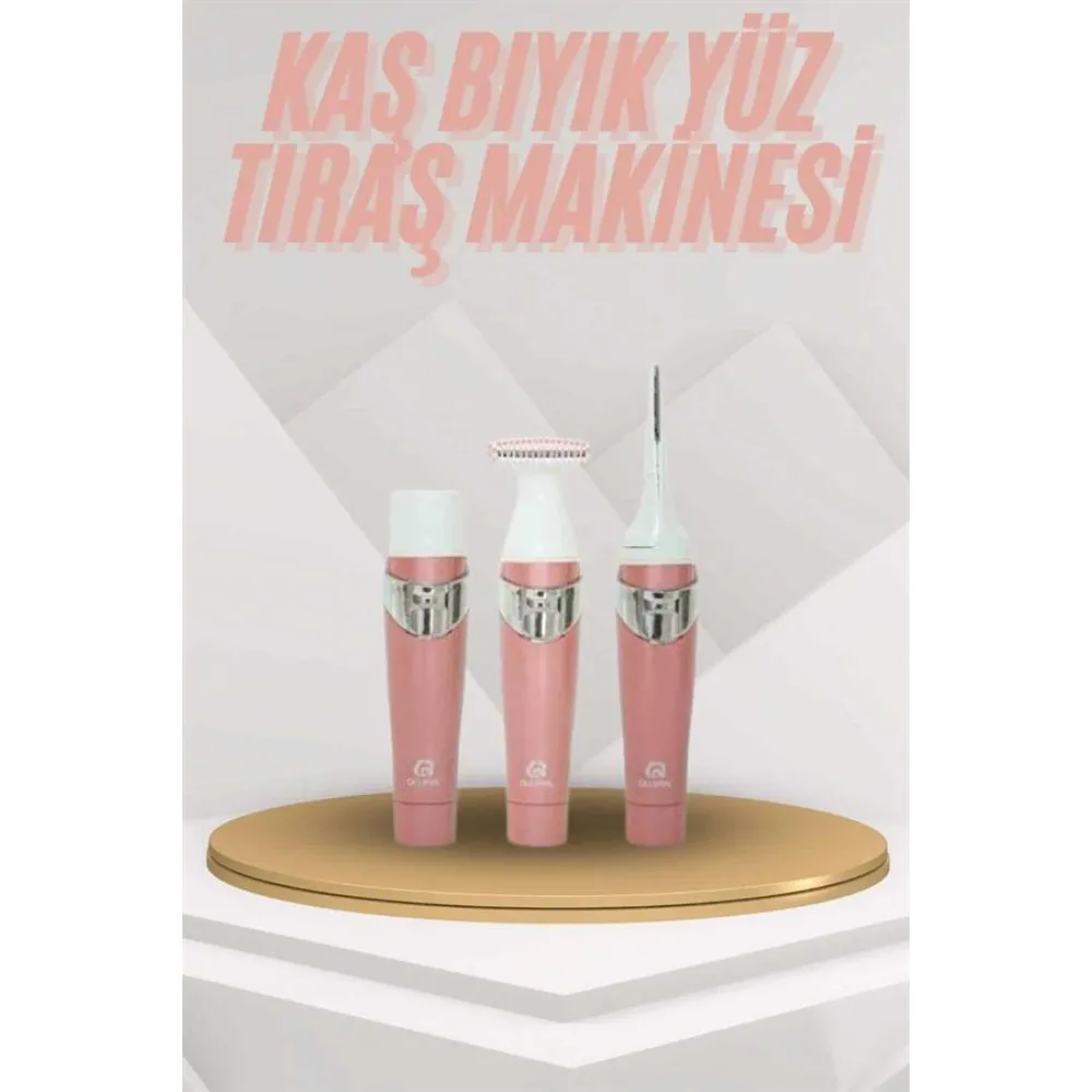 Yüz Kaş ve Tüm Vücut Epilasyon Aleti 3 Başlıklı Hassas Ciltlere Uygun Epilatör