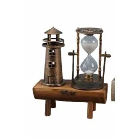 Dekoratif Kum Saati Deniz Feneri Retro Masa Hediyeli Eşya
