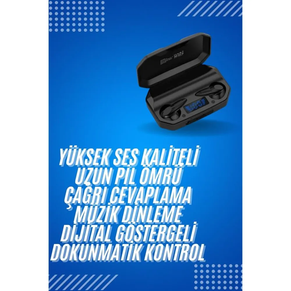 Rgb Işıklı Çift Mikrofonlu Siyah Profesyonel Oyuncu Kulaklığı Kablosuz Kulakiçi