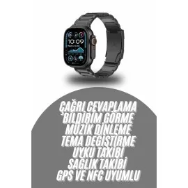 Akıllı Saat Arama Konuşma Gps Ve Nfc Özelliği 3 Kordonlu Amoled Ekran