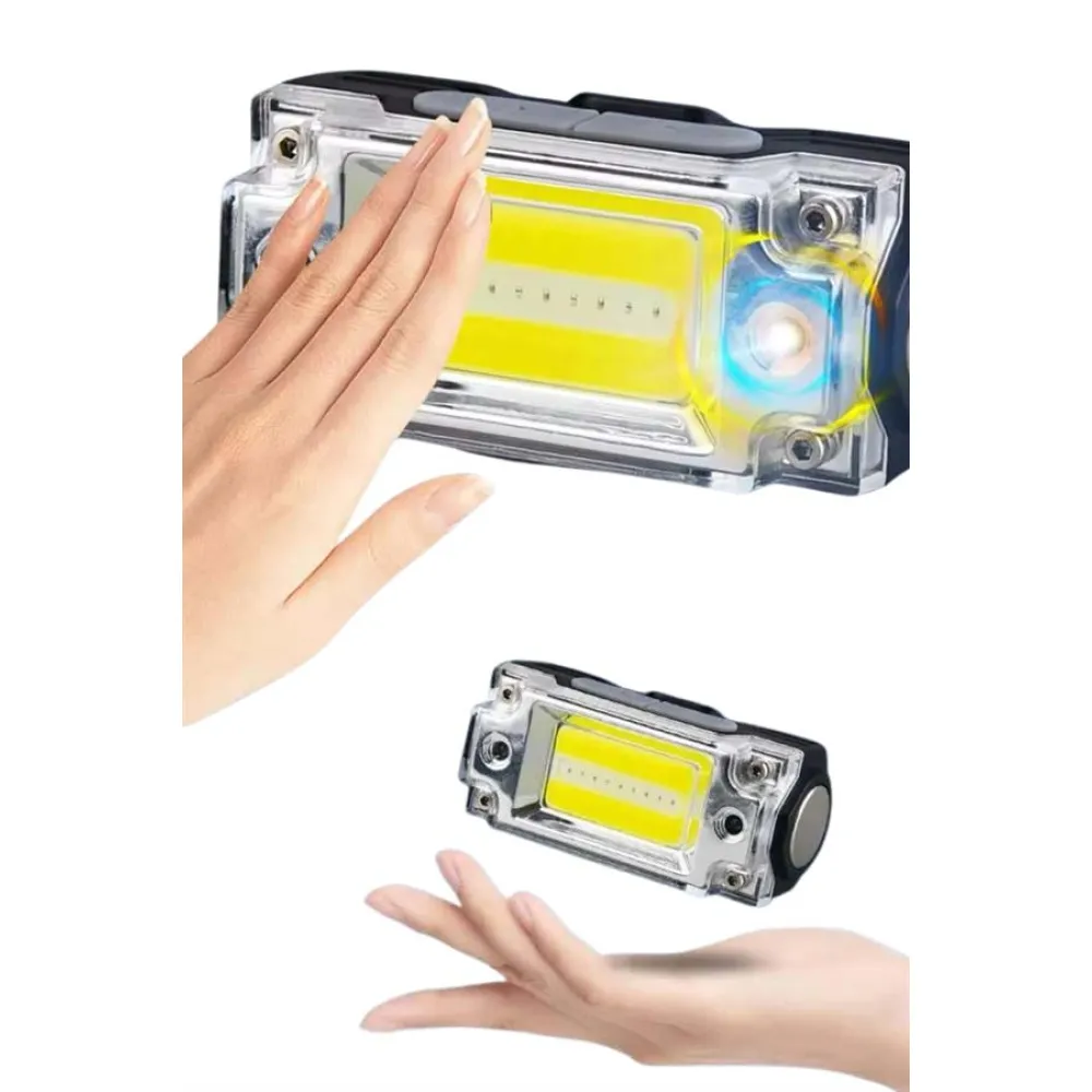 Sensörlü Kamp Lambası Ayarlanabilir Kafa Lambası Kafa Bantlı