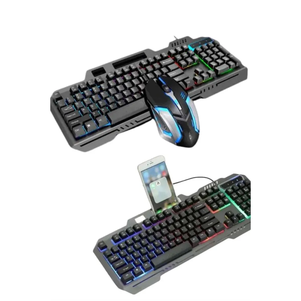RGB Işıklı Gaming Oyuncu Klavye Q Klavye Mouse Hediyeli