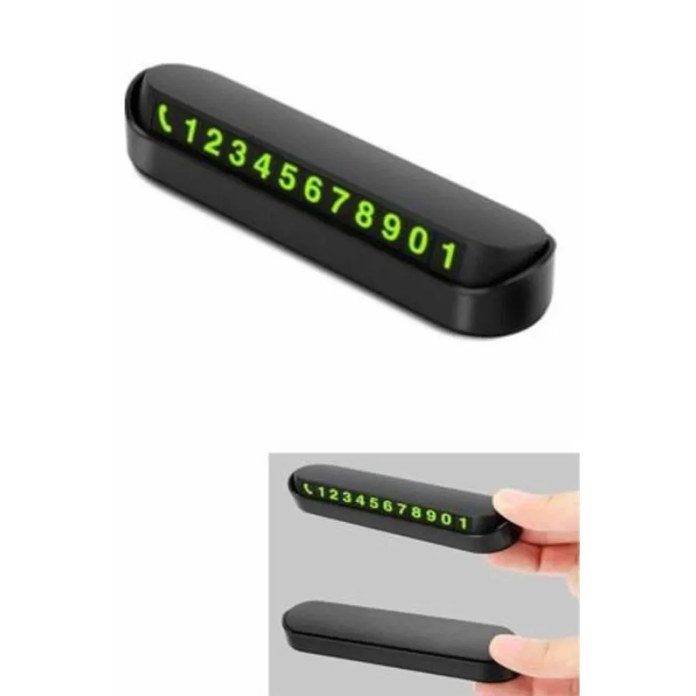 Araç İçi Numaratör Numaralık Oto Cam Kartı Fosforlu Numaratör