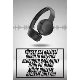 Yeni Nesil Kulak Üstü Bluetooth Kulaklık Type-C Girişli Yüksek Ses Kaliteli
