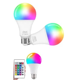 Ayarlanabilir Parlaklık Rgb Led Ampul Beyaz Lamba Ve Renkli Ampul