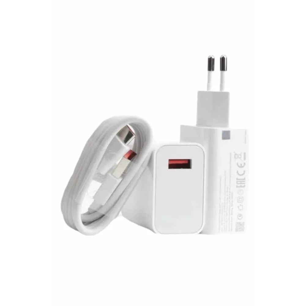 Beyaz Ultra Plus Hızlı Şarj Seti Şarj Adaptörü ve Kablosu 67W