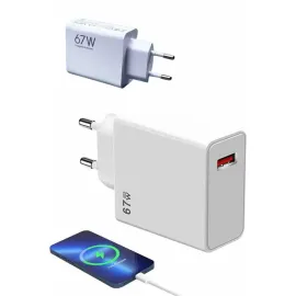 67W Hızlı Şarj Yüksek Voltaj Korumalı Type C Şarj Adaptörü