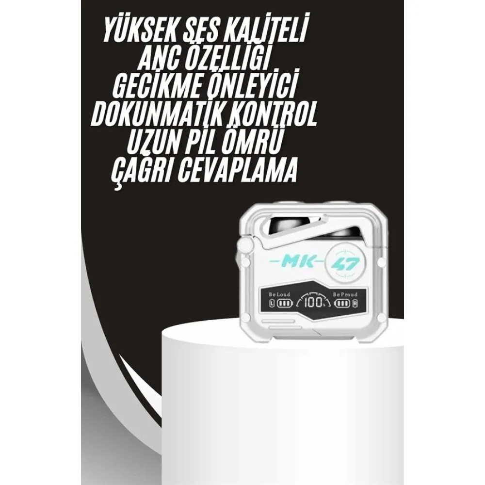 Gecikme Önleyici Oyuncu Kulaklığı Bluetooth Bağlantılı Anc Özelliği 5.0 Bluetooth