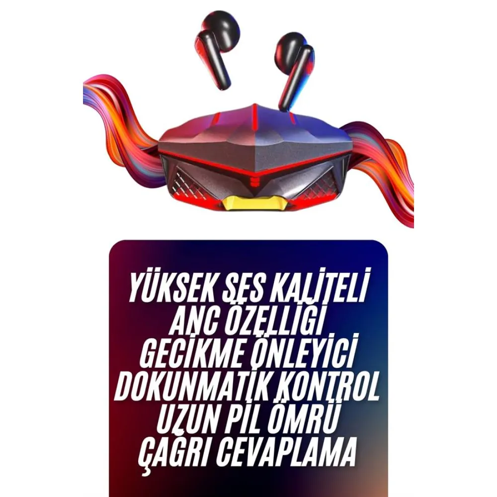 Bluetooth Kulaklık HD Ses Kaliteli Işıklı Metal Kasa Ios Android Uyumlu Mikrofonlu