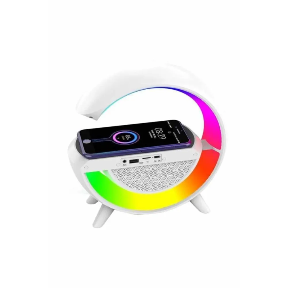 Bluetooth Hoparlör G Şekli Atmosfer Akıllı Rgb Lamba Wireless Kablosuz Şarj