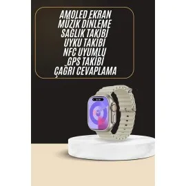 Uyku ve Sağlık Takibi Yapabilen GPS Uyumlu Plastik Kordonlu Akıllı Saat