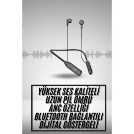 60 Saat Uyumlu Bluetooth Kulaklık Kablolu ANC Özellikli Kulaklık