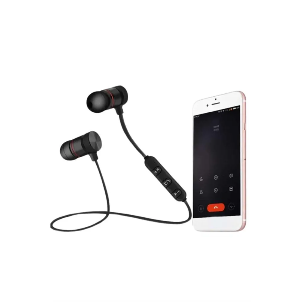 Sports Mıknatıslı Siyah Bluetooth Kulaklık Kablolu Uzun Pil Ömrü