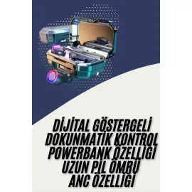 Bluetooth Kulaklık Android ve İOS Uyumlu ANC Özellikli Dijital Şarj Göstergeli