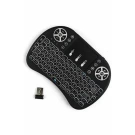 Kablosuz Türkçe Q Klavye RGB Işıklı Televizyon Ps3 Dokunmatik Mouse