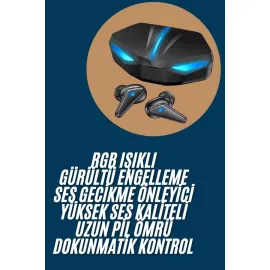 Wireless Gaming Kulaklık Mikrofonlu Bluetooth Oyuncu Kulaklığı