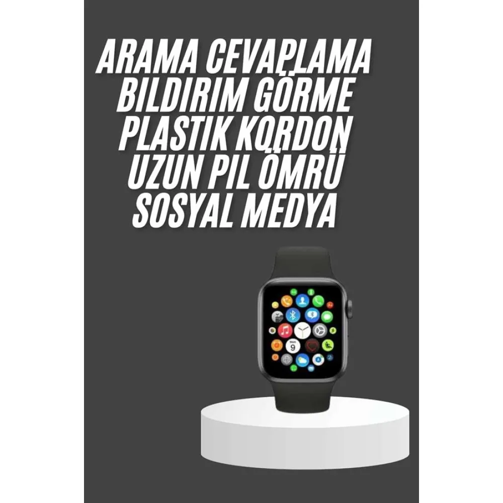 Akıllı Saat Çok Fonksiyonlu Uyku Takibi Adımsayar Nabız Ölçer Arama Cevaplayan