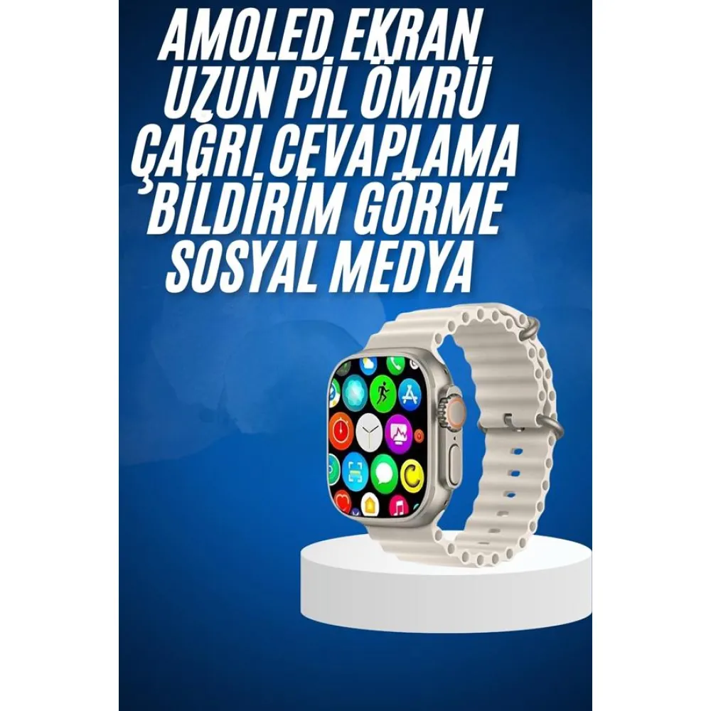 Yeni Nesil Bluetooth Bağlantılı Akıllı Saat Sosyal Medya Girişli Uyku Takibi