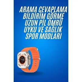 Ultra Akıllı Saat 49 Mm Çift Kordonlu Arama Cevaplama Bluetooth Bağlantılı