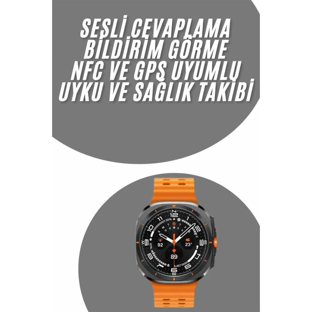 Tüm Telefonlara Uyumlu Akıllı Saat Uyku ve Sağlık Takibi Nabız Ölçer Adım sayar