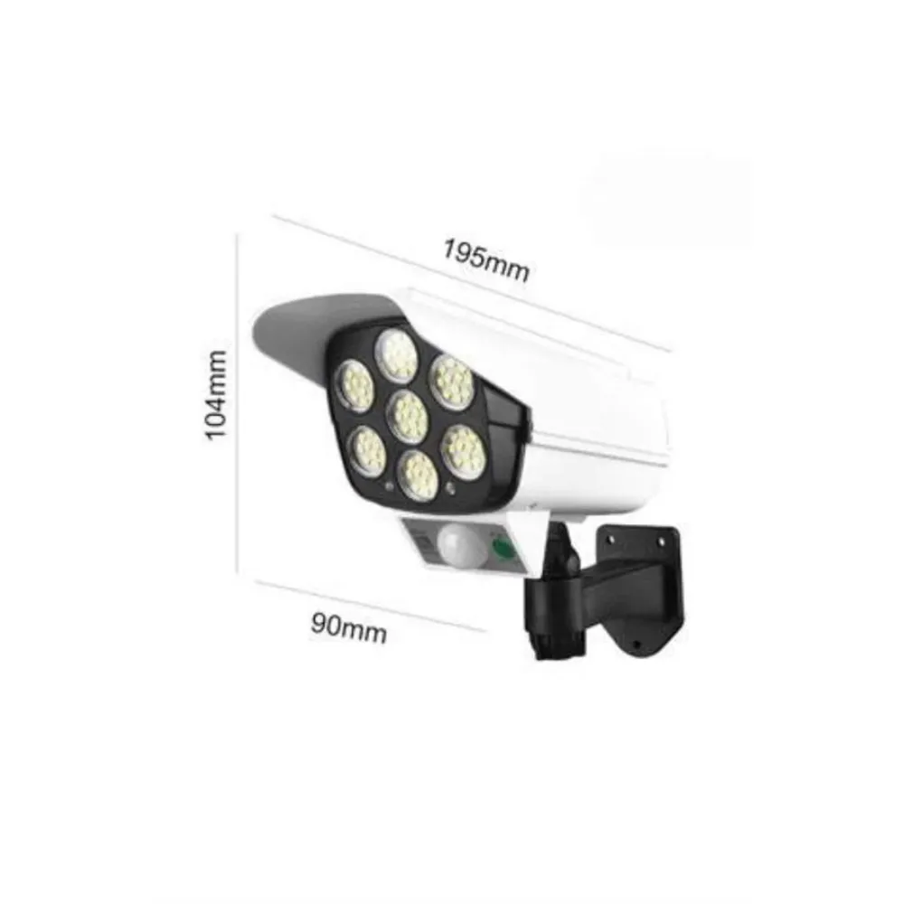 Solar Lamba Kamera Görünümlü Duvar Lambası Dönebilen Bahçe Aydınlatması