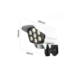 Solar Lamba Kamera Görünümlü Duvar Lambası Dönebilen Bahçe Aydınlatması