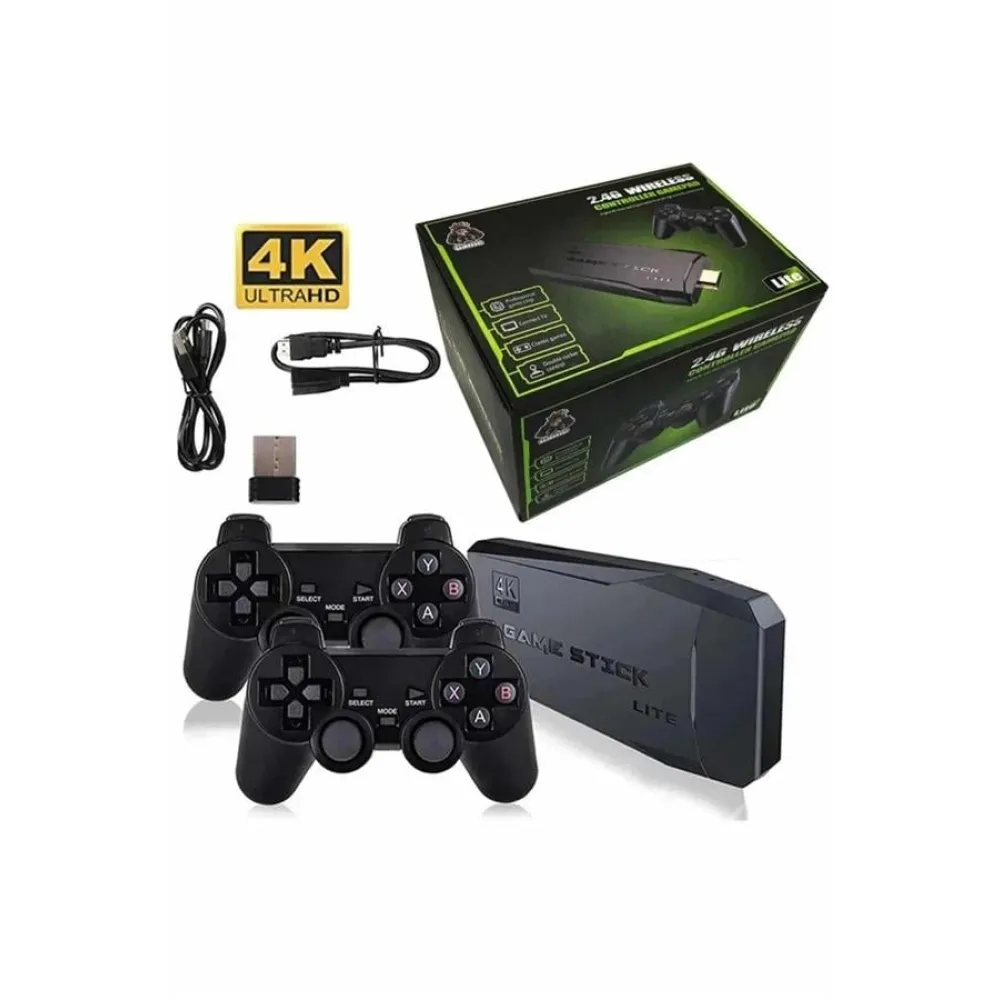 Game Stick 20000 Oyun Kablosuz Çift Kol Retro Oyunlar Game Stick Atari 2.4g 4K