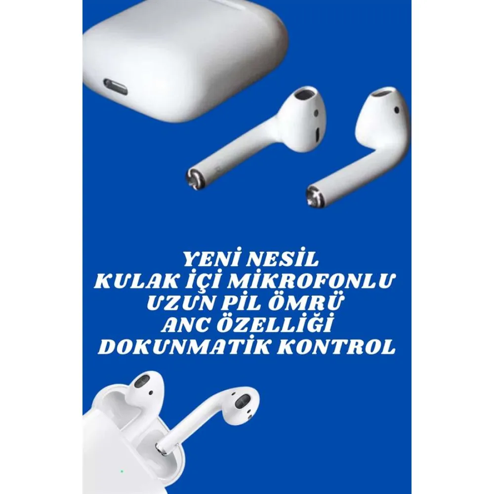 2.Nesil Yeni Model TWS Bluetooth Kulaklık Dokunmatik Kontrol Yüksek Ses Kaliteli