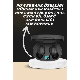 Dijital Göstergeli Kulaklık ve 7 Kordonlu Akıllı Saat Android ve İOS Uyumlu Uyku Takibi Sesli Görüşme