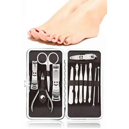 12 Parça El Ayak Temizleme Pense Kir Temizleme Aparatı Kaş Cımbızı