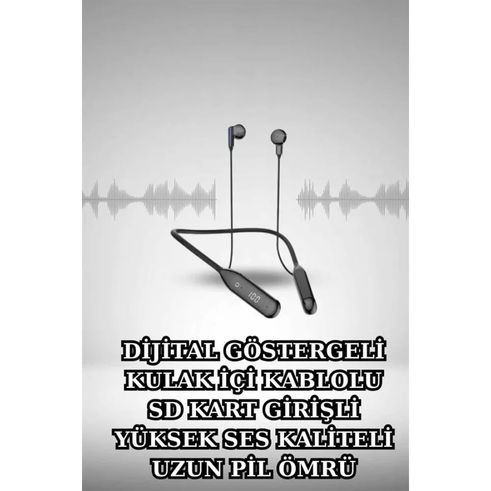 Alarm Ve Titreşim Özellikli Akıllı Saat Ve Mikrofonlu Kablolu Bluetooth Kulaklık 60 Saat