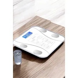 Akıllı Tartı Dijital Baskül Yağ Su Kas Vücut Kitle Kilo Ölçer Tartı