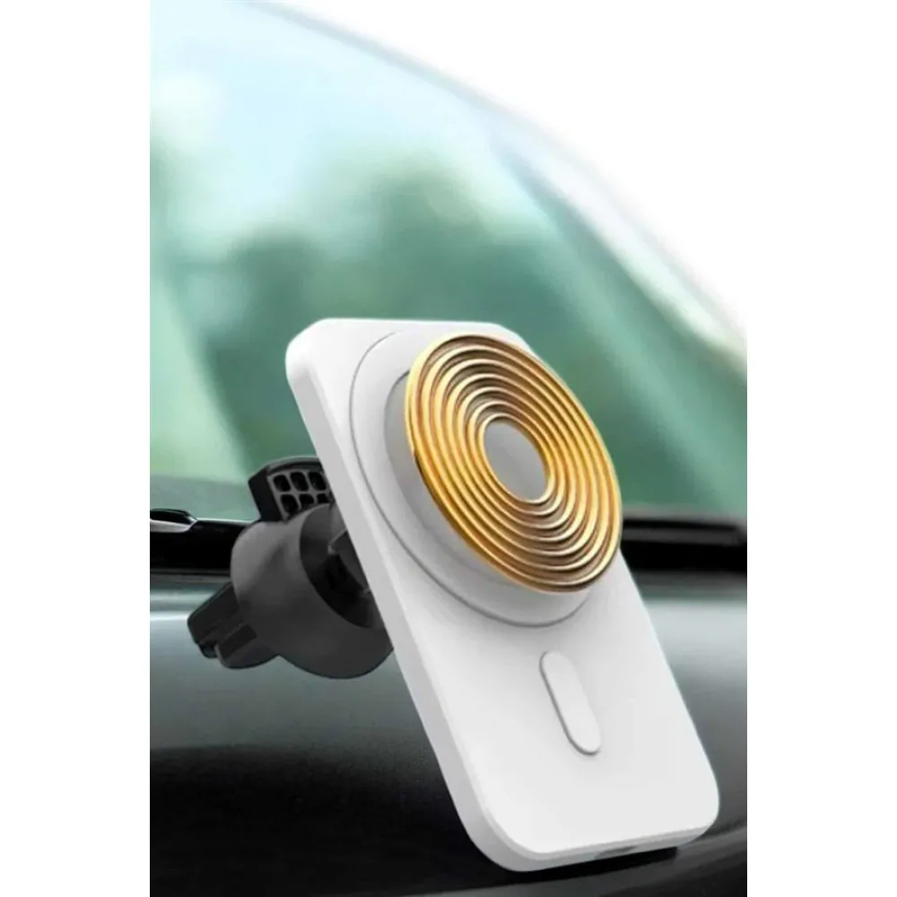 araç uyumlu Kablosuz 15W Taşınabilir Şarj Aleti Çift Kablo