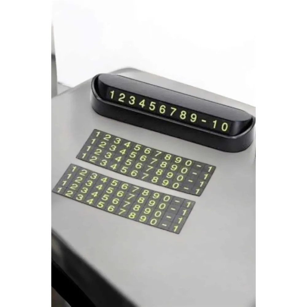 Araba Park Numaratörü Araç İçi Numaralık Değiştirilebilir Çevirmeli Mini