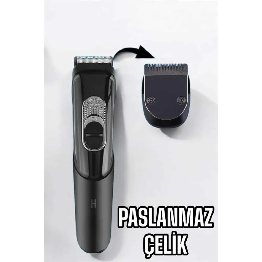 Saç Sakal Vücut Şarjlı Kablosuz Tıraş Makinesi Profesyonel Paslanmaz Çelik