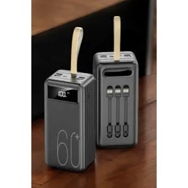 Powerbank 60.000 MAH 4 Portlu Uzun Şarj Süreli Dijital Göstergeli