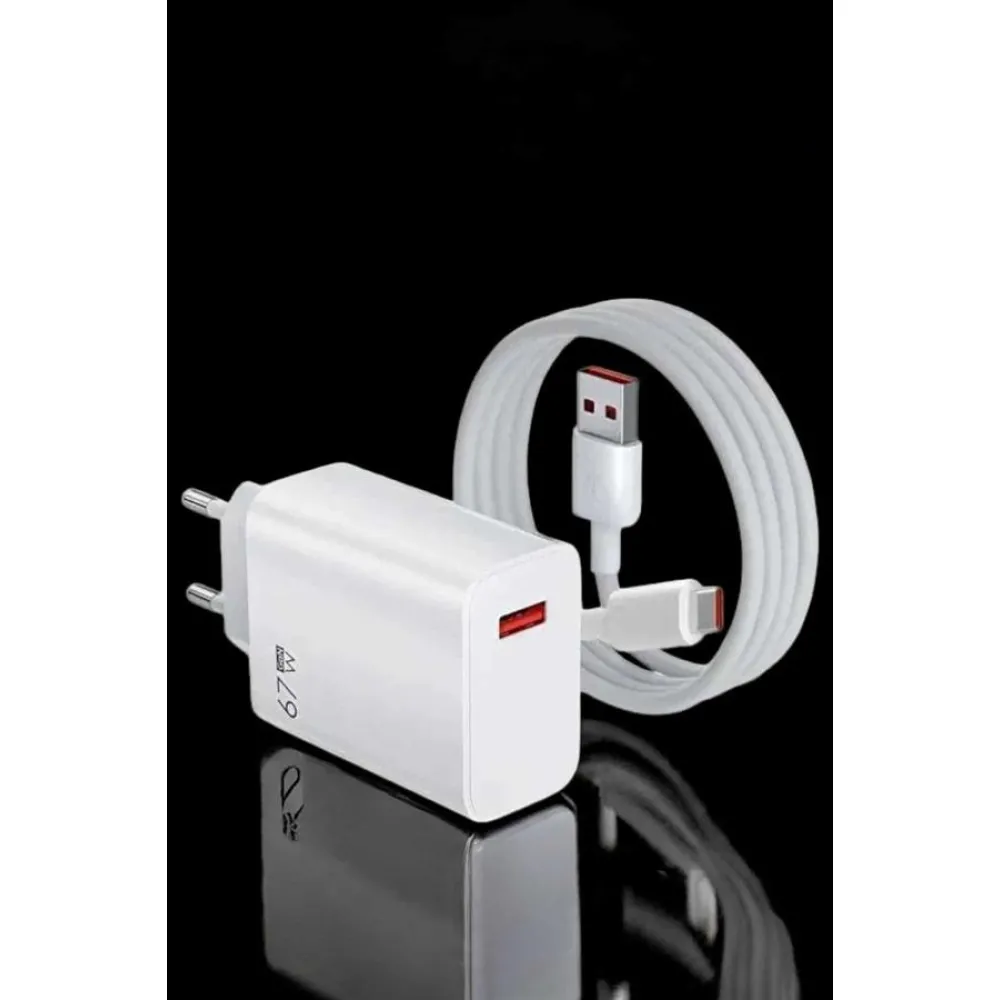Şarj Aleti Turbo Hızlı 67W Type-C Hızlı Şarj