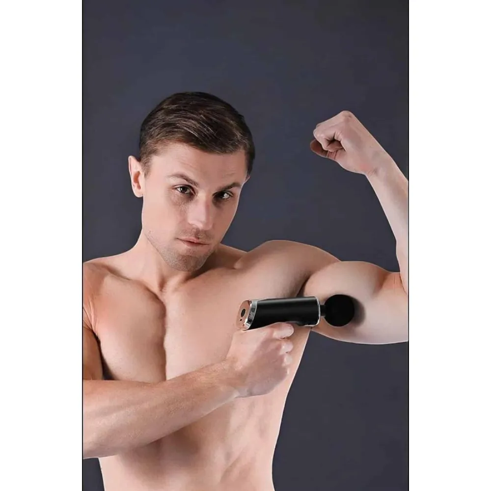 4 Başlıklı Darbeli Şarjlı Masaj Aleti Tabancası Kablosuz