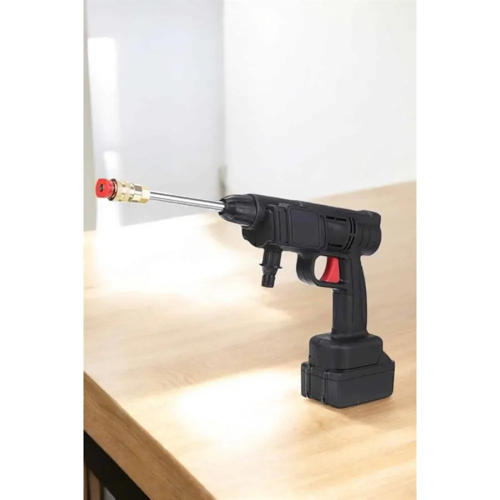 Bahçe ve Araba Yıkama Tabancası Su Basınçlı Hazneli Bataryalı Oto Yıkama