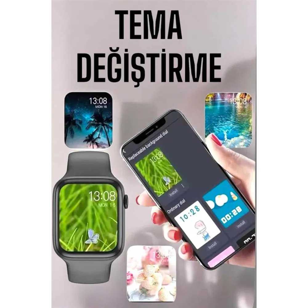 Akıllı Saat Amoled Ekran Yeni Nesil Bluetooth Bağlantılı