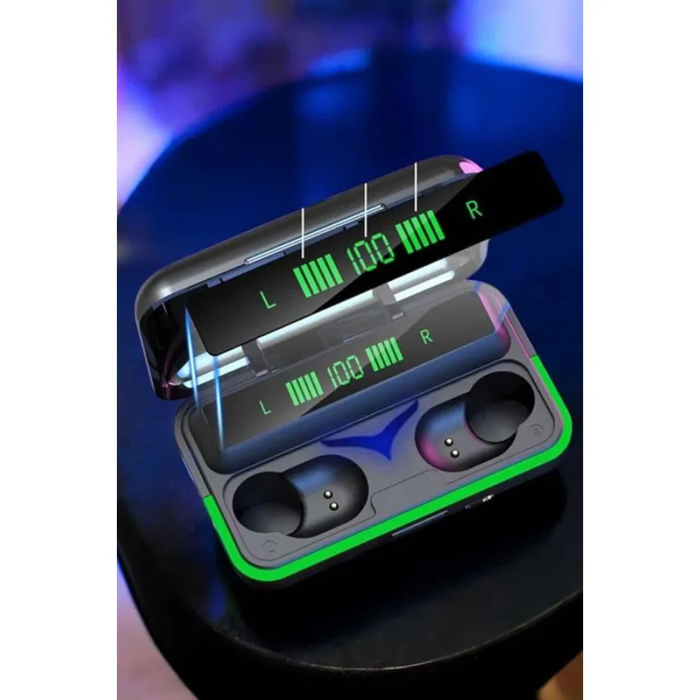 Powerbank Özellikli Kablosuz Bluetooth Kulaklık RGB Işıklı