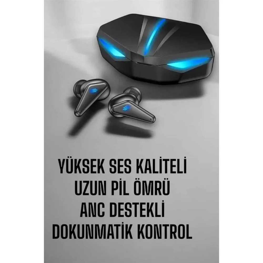 Bluetooth Oyuncu Kulaklığı Led Işıklı Kablosuz ANC Özelliği
