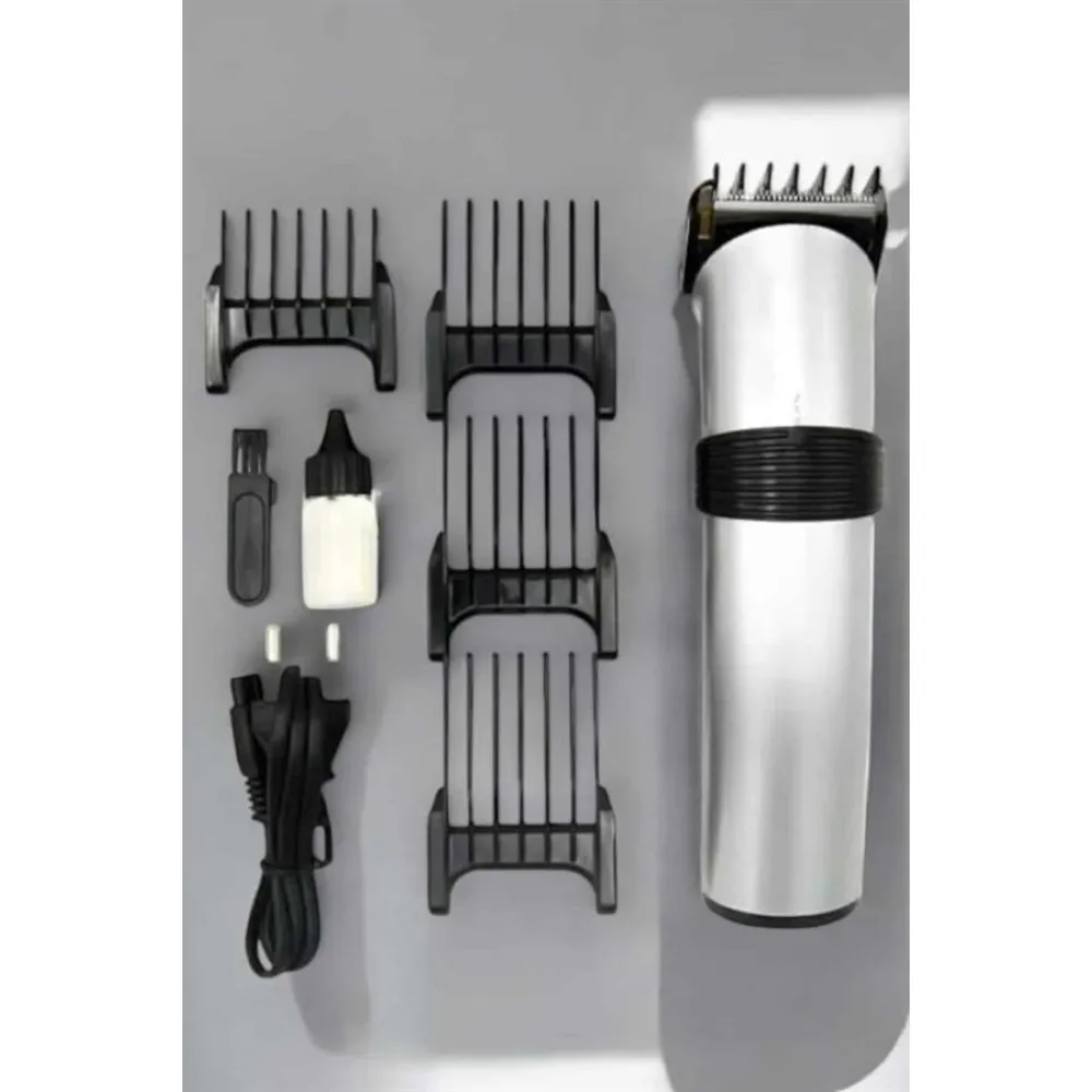 4 Taraklı Profesyonel Şarjlı Saç ve Sakal Kesme Tıraş Makinesi Seti