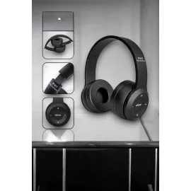 Kulak Üstü TF Kart ve AUX Destekli Ergonomik Bluetooth Kulaklık