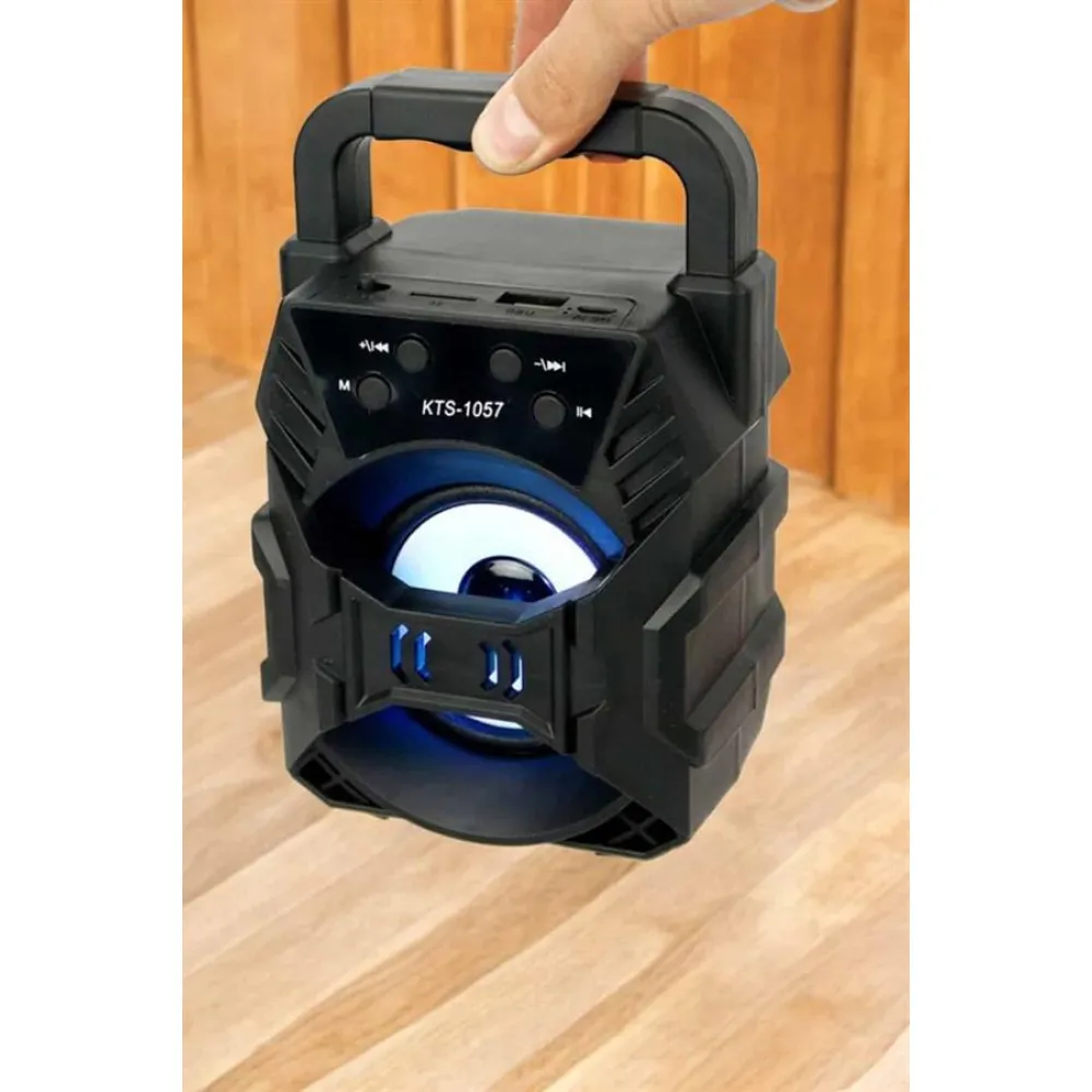 Işıklı Bluetooth Hoparlör Müzik ve Renkli Işık Taşınabiilir