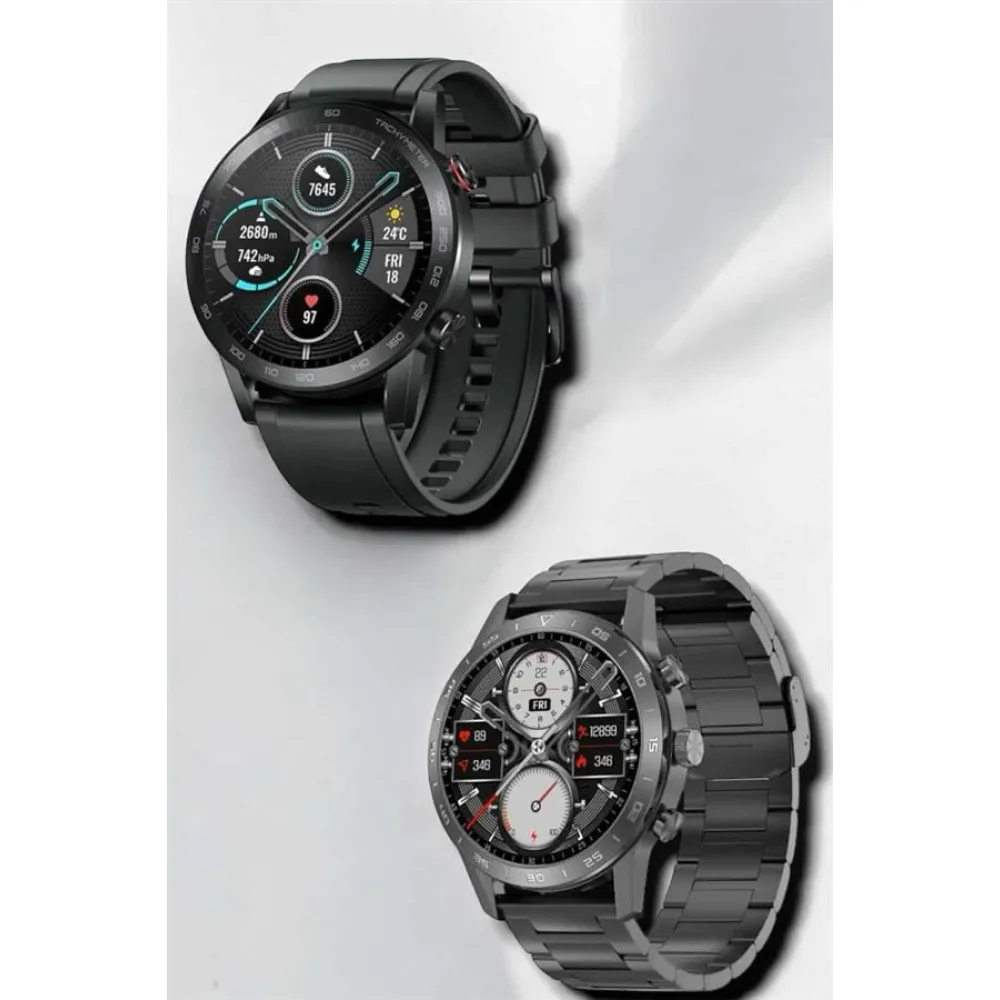 Çift Kordonlu Yüksek Çözünürlüklü Akıllı Saat Uyku İzleyici & Spor Modları