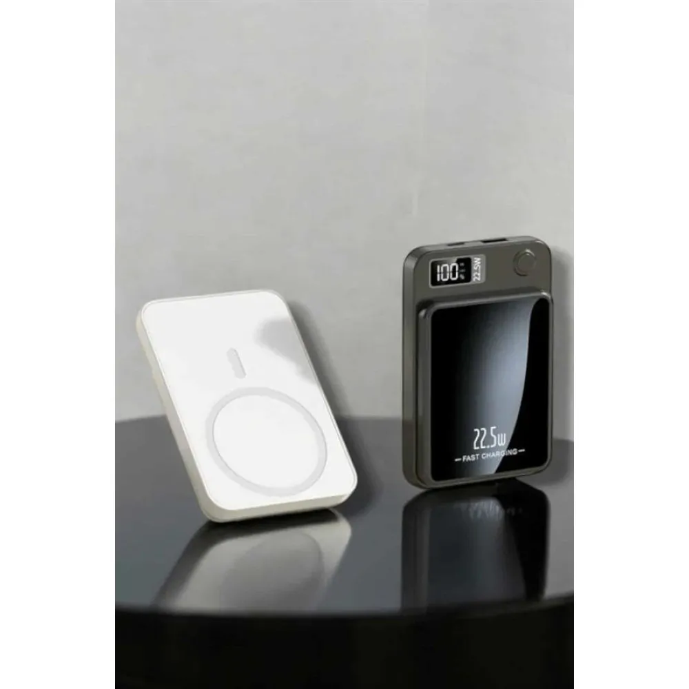Ios Uyumlu 22.5W Hızlı Şarj Magsafe Powerbank Dijital Göstergeli 10.000 Mah