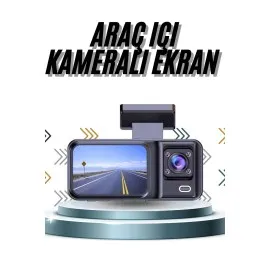 DVR Araç İçi Kamera Ön ve İç Kamera 2 İnç Ekranlı Çift Kamera
